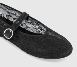 Fanciful Lace Mary Jane Ballet Pumps