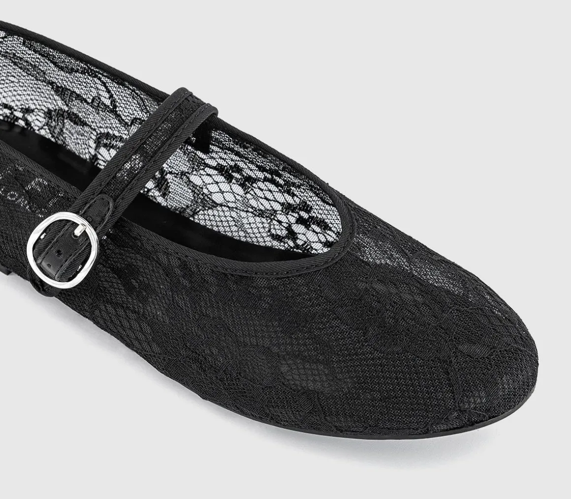 Fanciful Lace Mary Jane Ballet Pumps