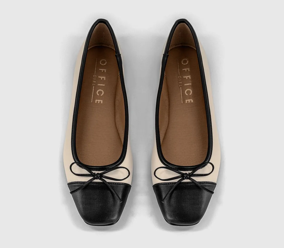 Fan Girl Square Toe Bow Ballet Pumps