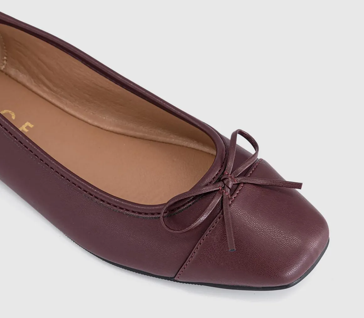 Fan Girl Square Toe Bow Ballet Pumps