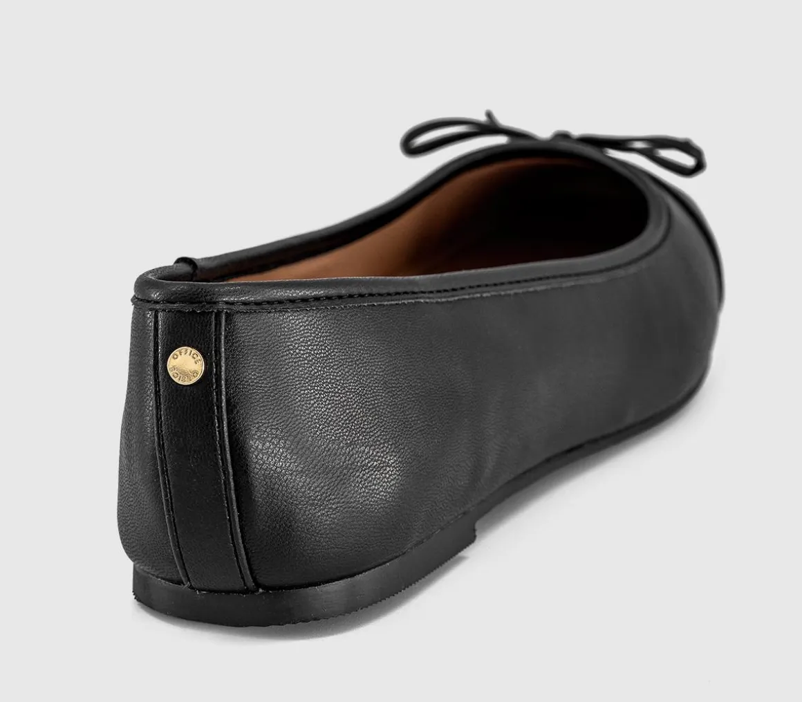 Fan Girl Square Toe Bow Ballet Pumps