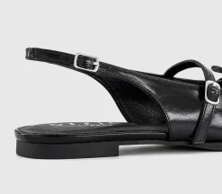 Fantasy - Lace Up Detail Pointed Slingback Flats
