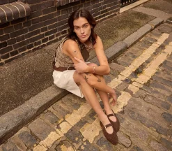 Fauna Leather Weave Mary Janes