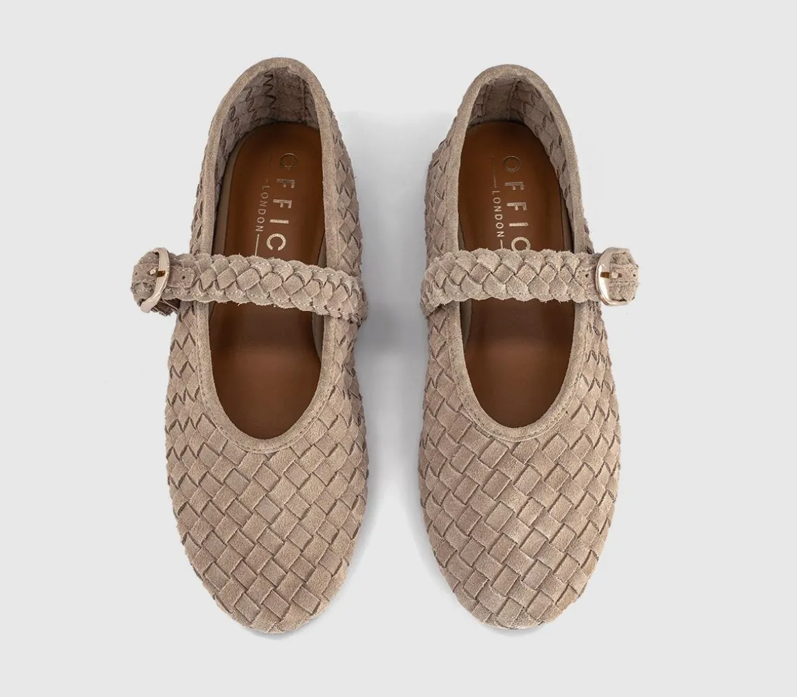 Fauna Leather Weave Mary Janes