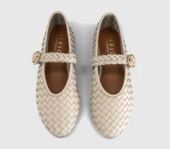 Fauna Leather Weave Mary Janes