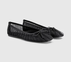 Fearless Mesh Ruched Ballet Flats