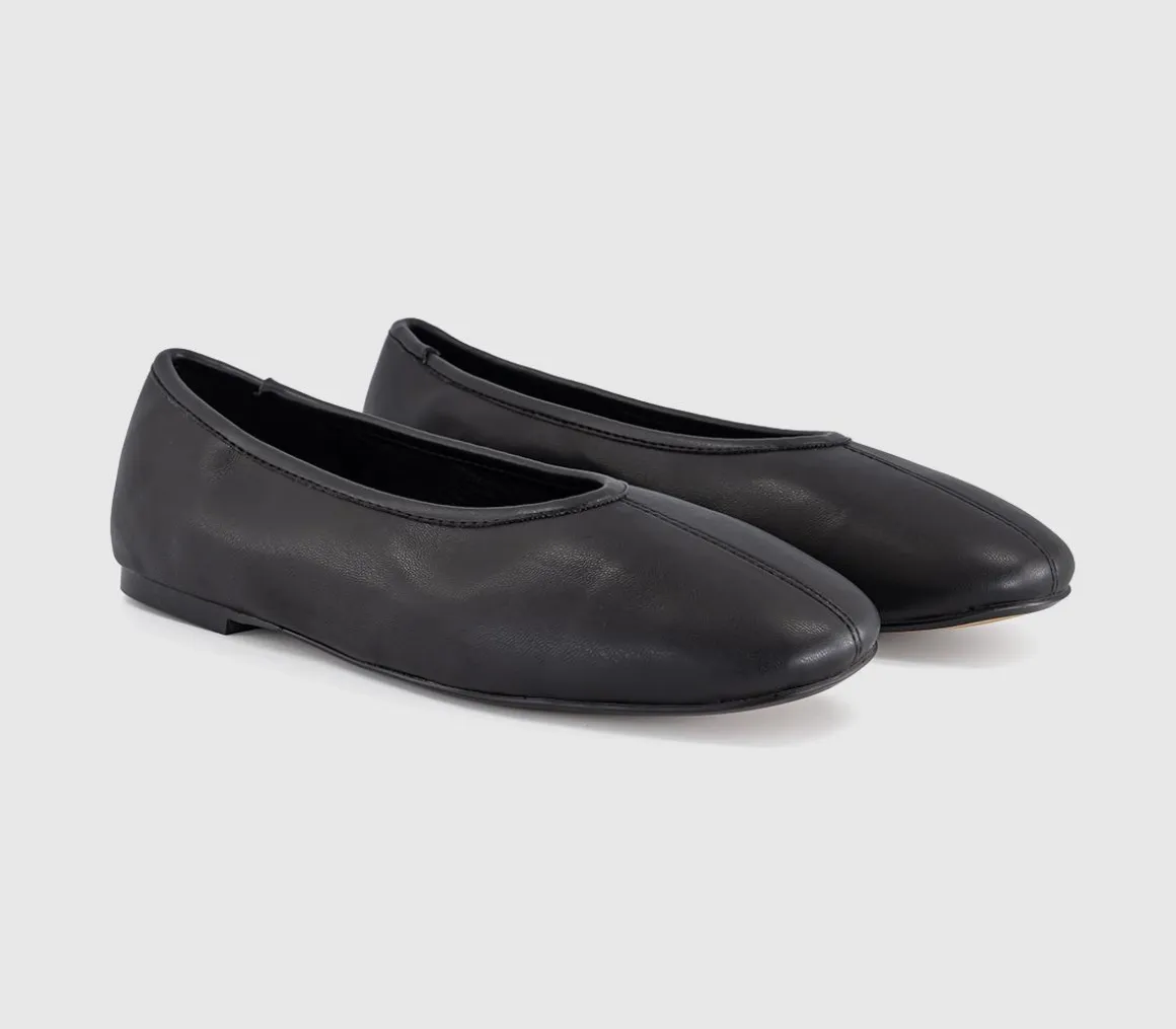 February High Cut Centre Seam Ballet Pumps