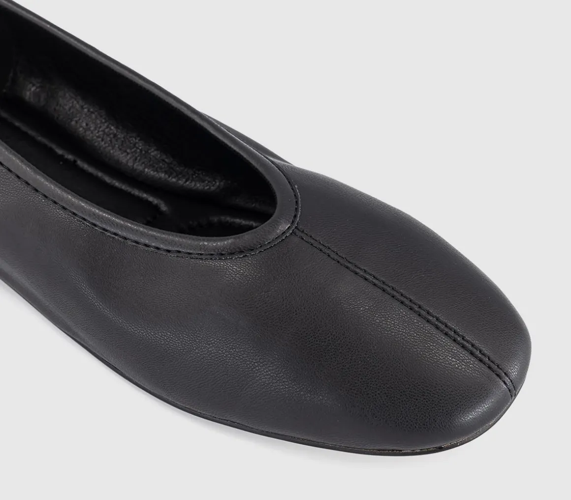 February High Cut Centre Seam Ballet Pumps