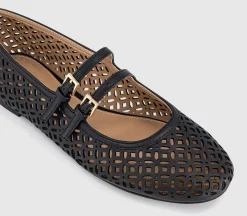 Flair Laser Cut Double Strap Mary Janes