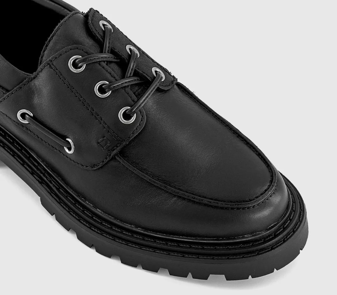Flare Lace Up Chunky Boat Shoes