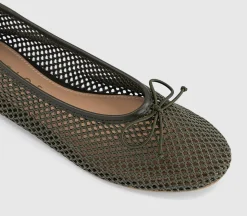 Fling String Mesh Ballet Flats