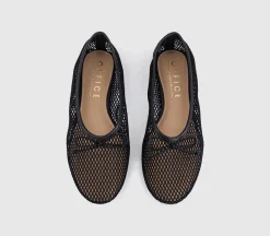 Fling String Mesh Ballet Flats