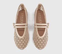 Flirting Woven Mesh Mary Jane Ballet Flats