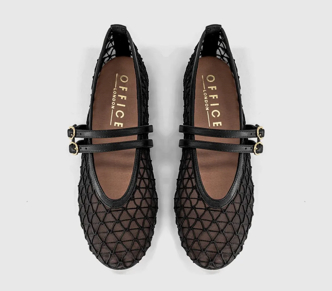 Flirting Woven Mesh Mary Jane Ballet Flats