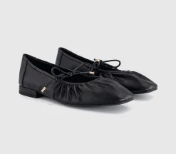 Florentina Ruched Tie Up Ballet Pumps