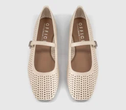 Flourishing Laser Cut Mary Jane Ballet Pumps