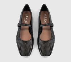 Flourishing Laser Cut Mary Jane Ballet Pumps