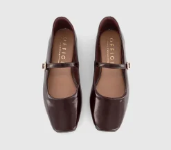 Flourish Square Toe Mary Jane Ballet Pumps