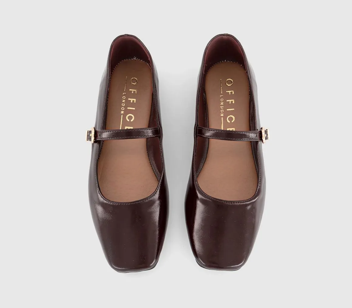Flourish Square Toe Mary Jane Ballet Pumps