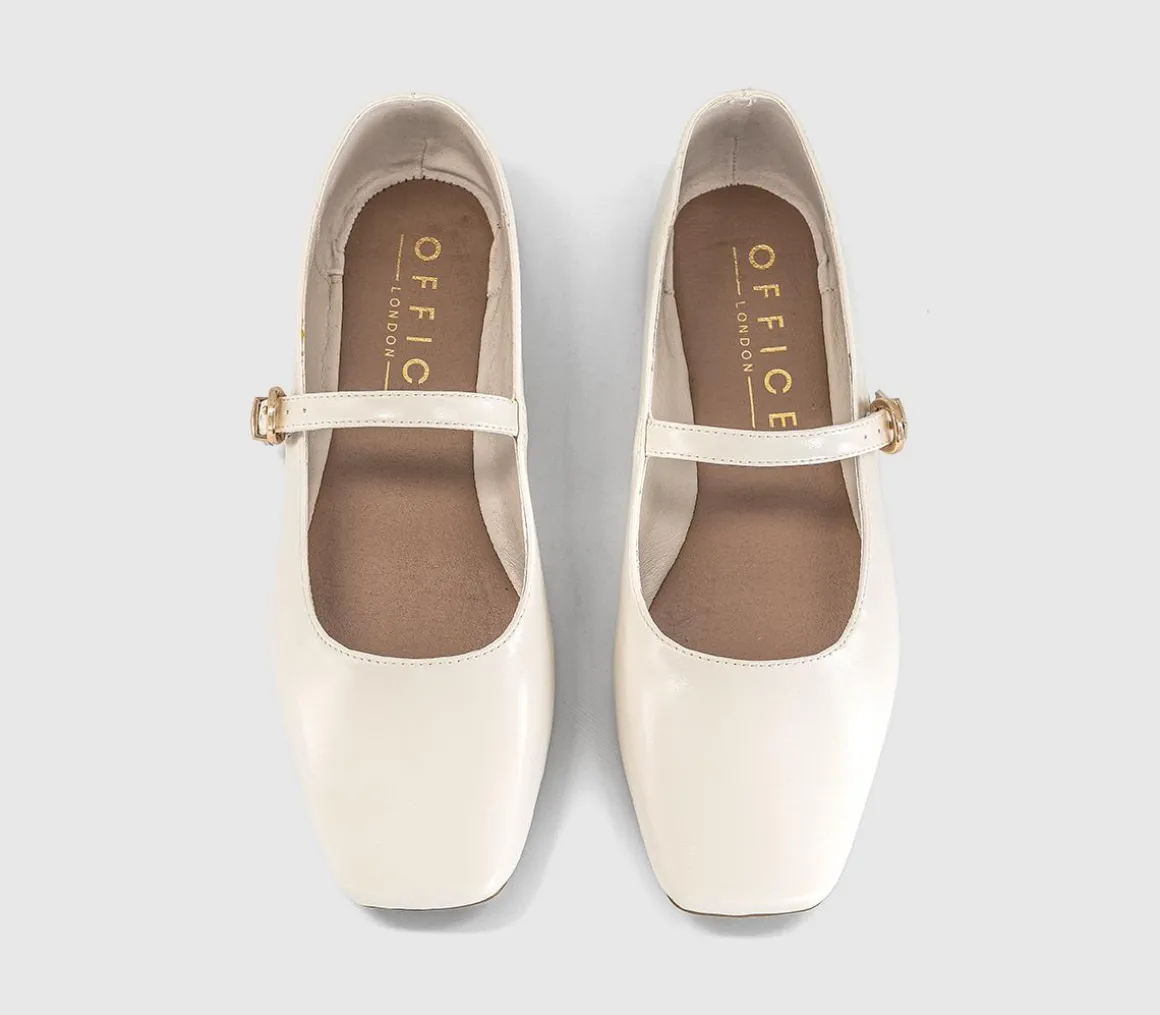 Flourish Square Toe Mary Jane Ballerina Pumps