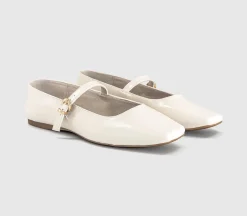 Flourish Square Toe Mary Jane Ballerina Pumps