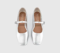 Flourish Square Toe Mary Jane Ballerina Flats