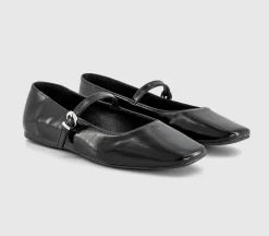Flourish Square Toe Mary Jane Ballet Pumps