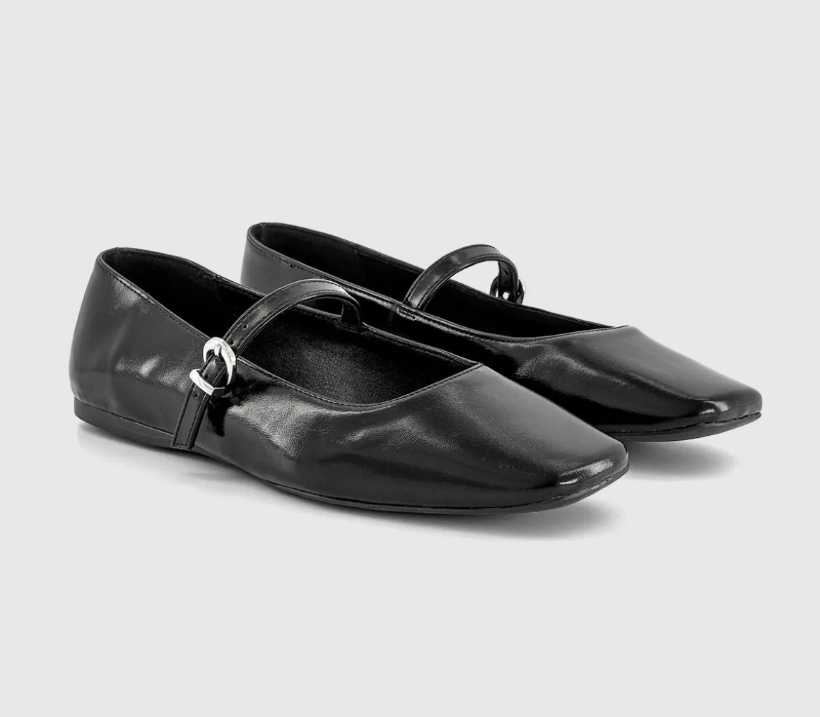 Flourish Square Toe Mary Jane Ballet Pumps