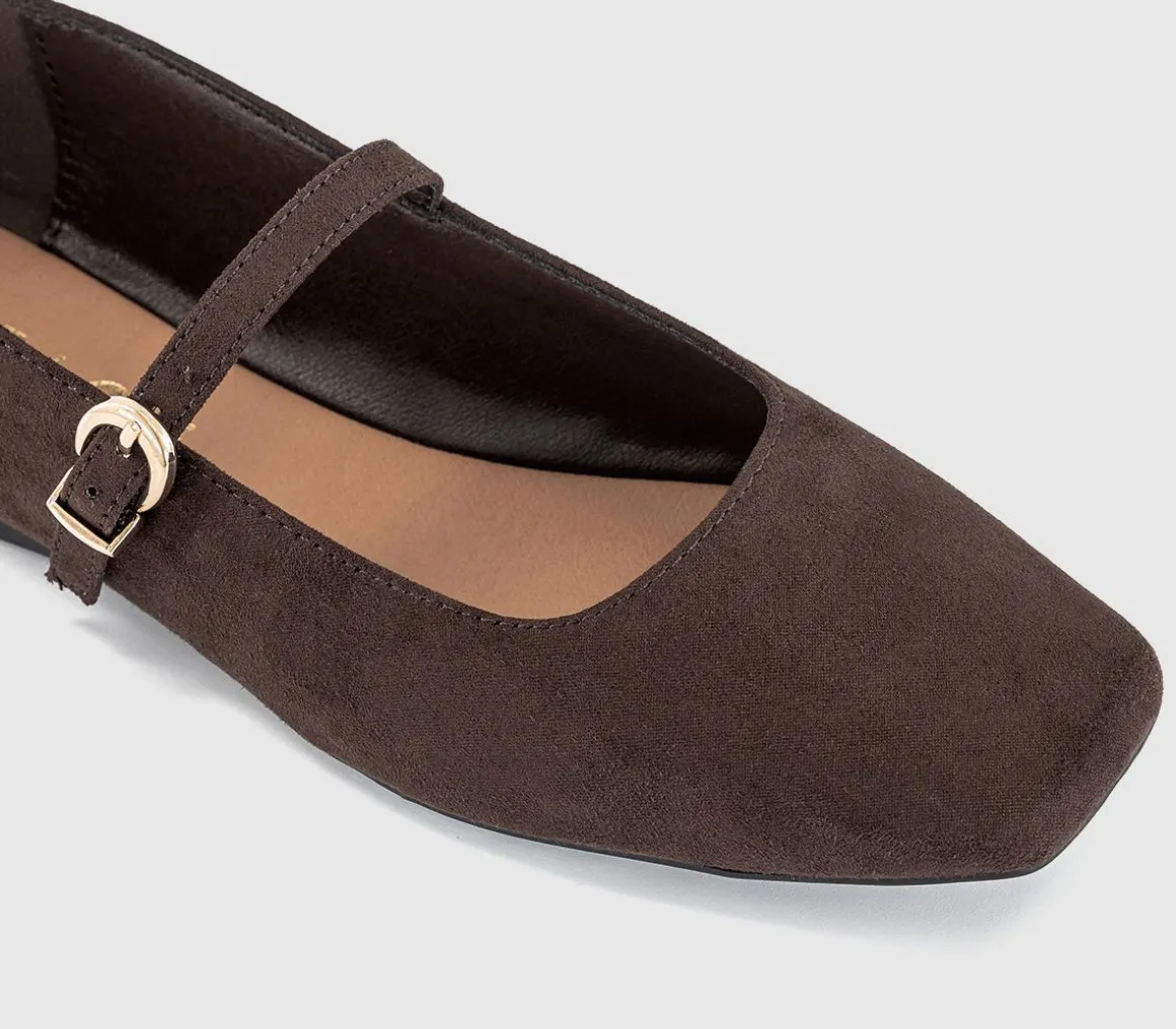 Flourish Square Toe Mary Jane Ballet Pumps