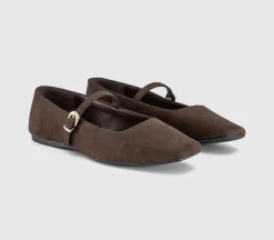 Flourish Square Toe Mary Jane Ballet Pumps