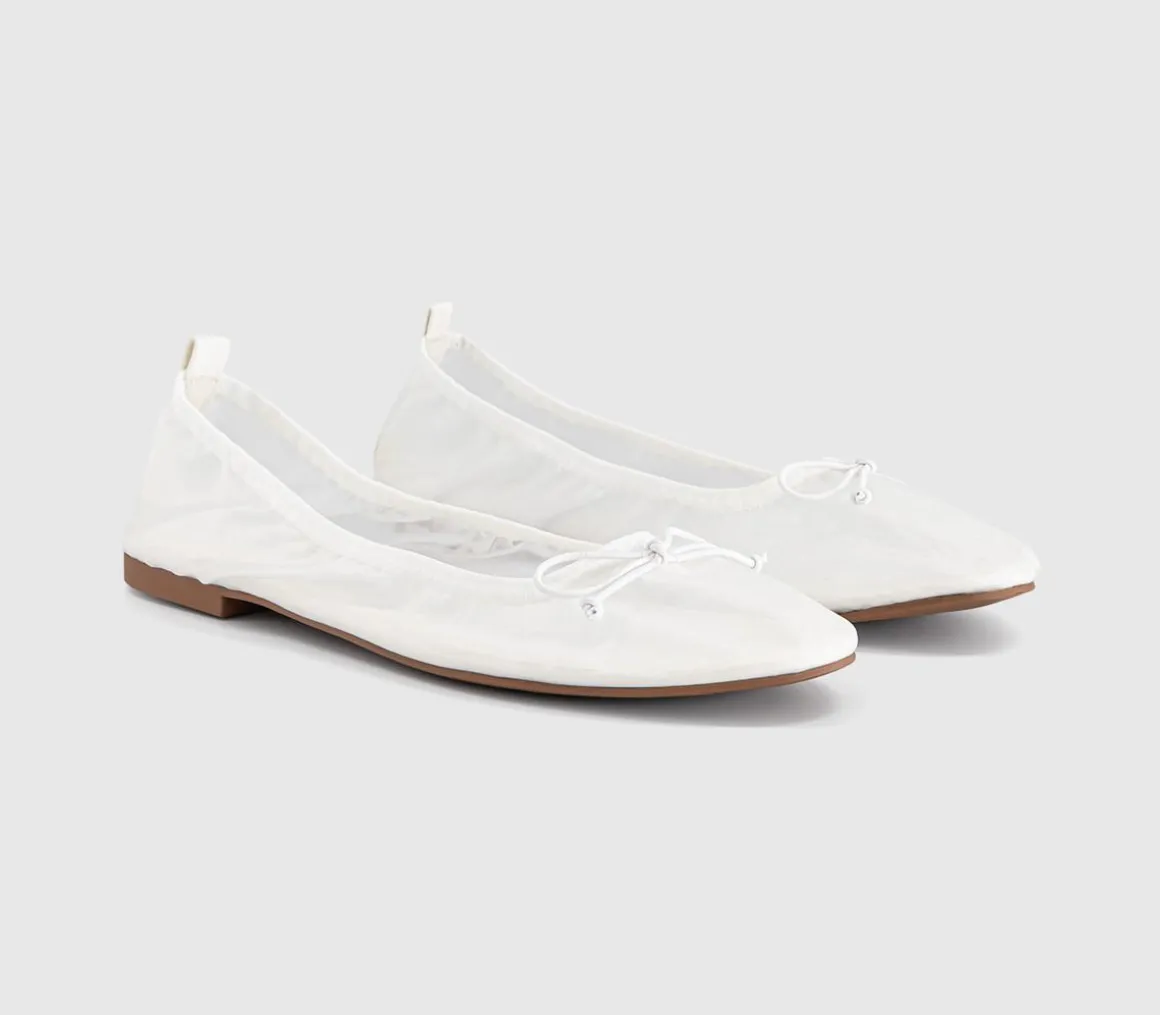 Flutter Mesh Bow Ballerina Flats