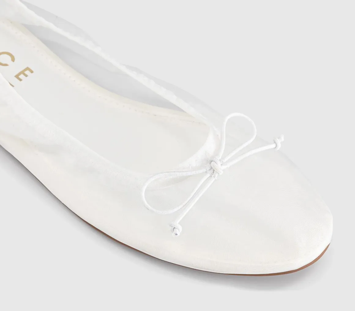 Flutter Mesh Bow Ballerina Flats