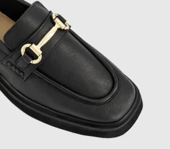 Follow Snaffle Trim Square Toe Loafers
