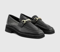 Follow Snaffle Trim Square Toe Loafers