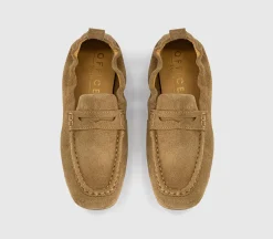 Fondant Square Toe Ruched Loafers