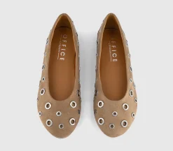 Forever Rivet Hardware Ballerina Shoes