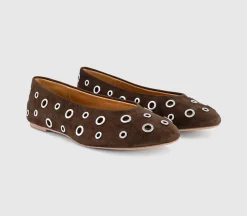 Forever Rivet Hardware Ballerina Shoes