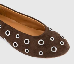 Forever Rivet Hardware Ballerina Shoes