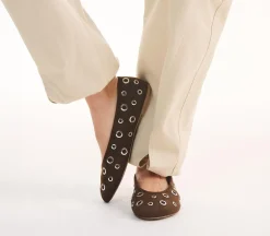 Forever Rivet Hardware Ballerina Shoes