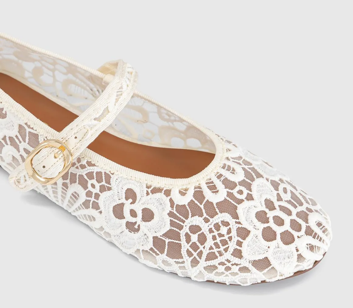 Forget Me Not Crochet Mary Jane Ballerinas