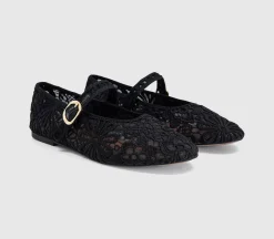 Forget Me Not Crochet Mary Jane Ballerinas