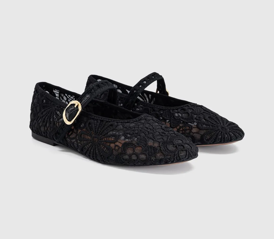 Forget Me Not Crochet Mary Jane Ballerinas