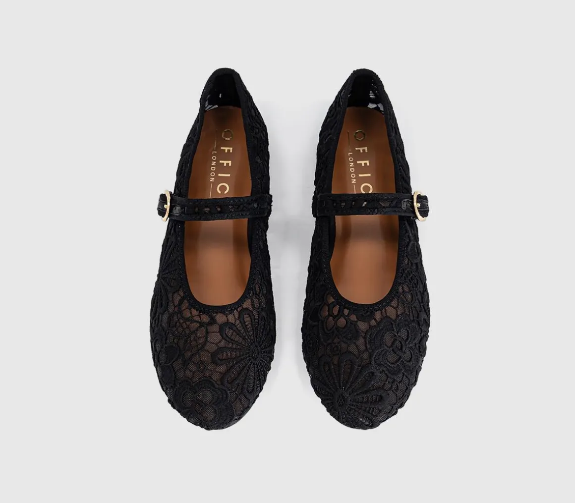 Forget Me Not Crochet Mary Jane Ballerinas