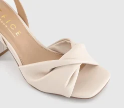 Hallow Soft Twist Front Block Heels