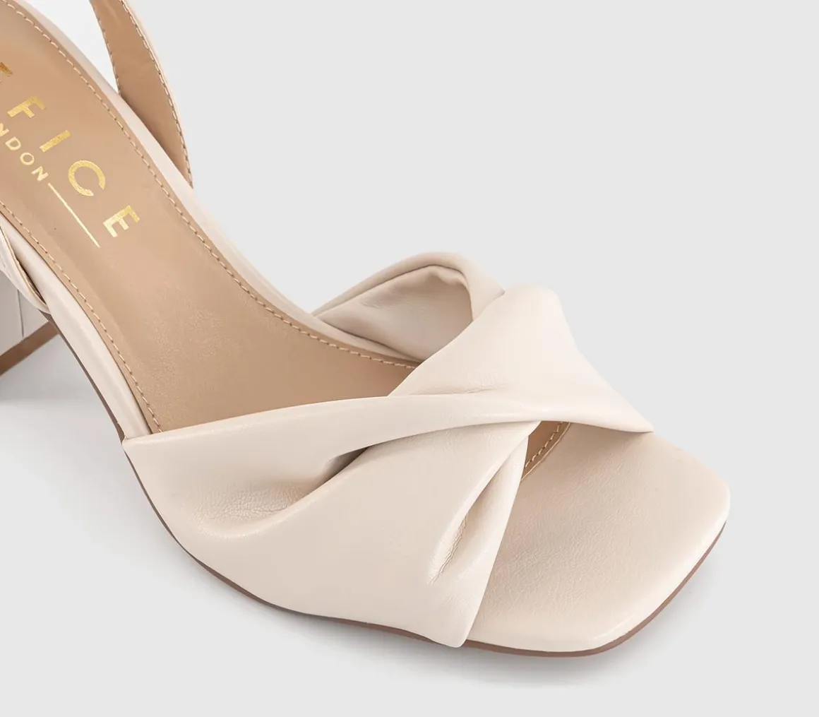 Hallow Soft Twist Front Block Heels