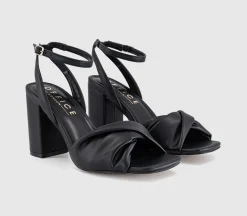 Hallow Soft Twist Front Block Heels