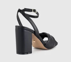Hallow Soft Twist Front Block Heels