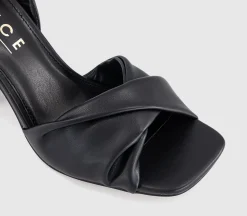 Hallow Soft Twist Front Block Heels