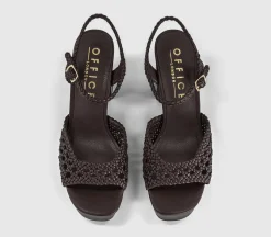 Harlem Basket Weave Platform Heeled Sandals