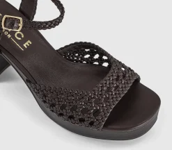 Harlem Basket Weave Platform Heeled Sandals